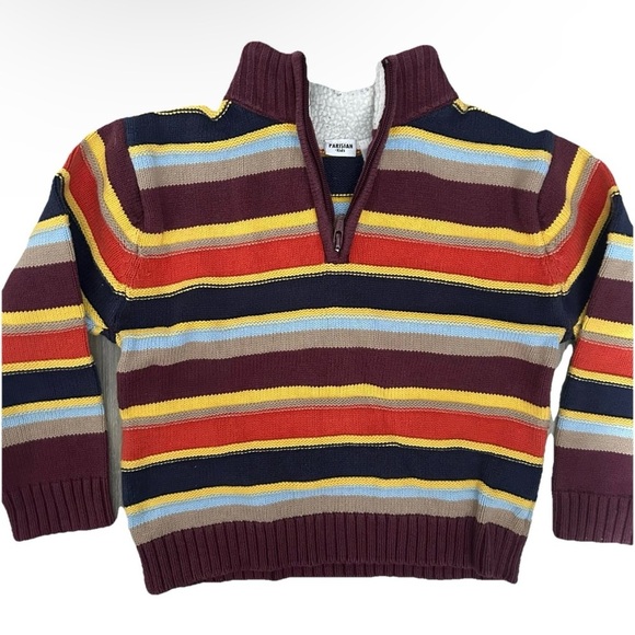 Parisian Kids Boys 1/4 Zip Knit Sweater Size Small (4/5) - Picture 1 of 3